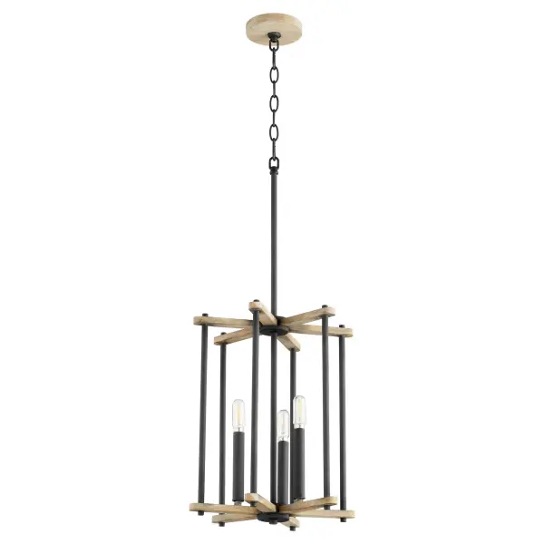 Modern Farmhouse Charm with Two-Tone Noir & Weathered Oak Finish - Image 1