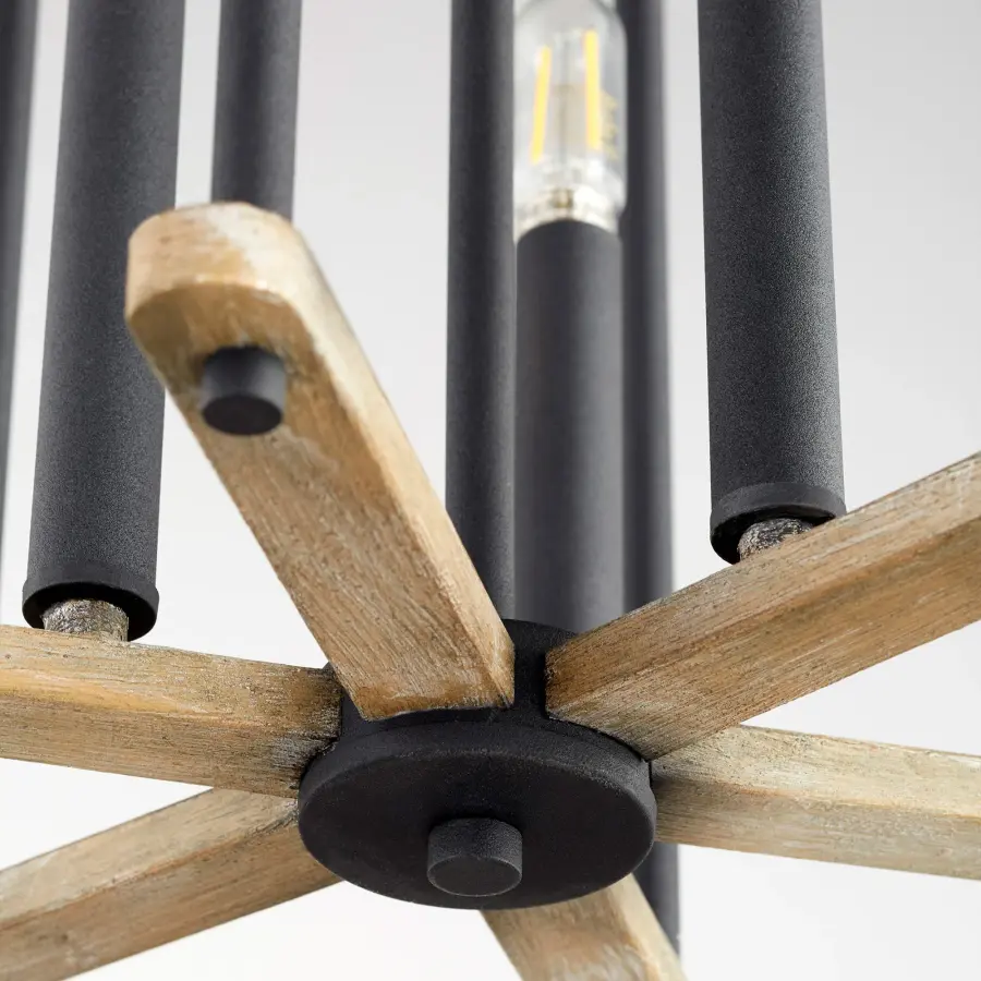 Modern Farmhouse Charm with Two-Tone Noir & Weathered Oak Finish - Image 2