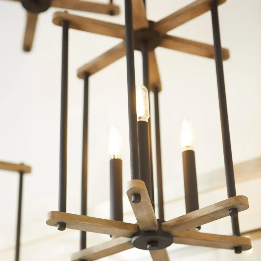 Modern Farmhouse Charm with Two-Tone Noir & Weathered Oak Finish - Image 4