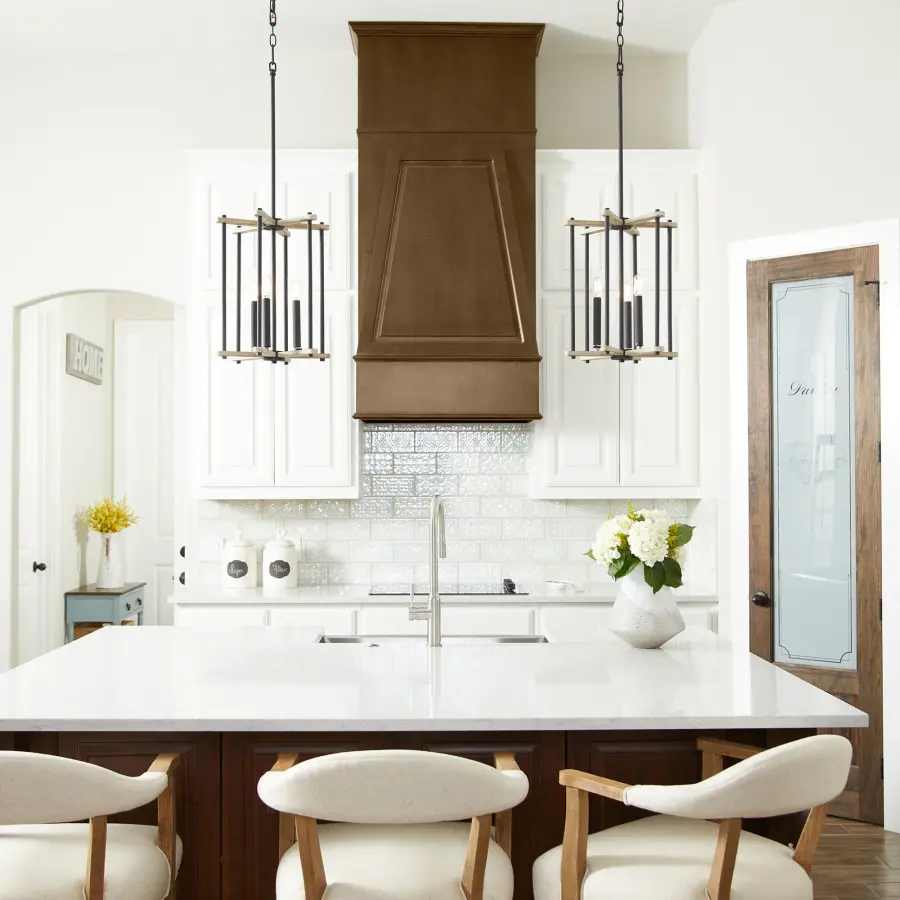 Modern Farmhouse Charm with Two-Tone Noir & Weathered Oak Finish - Image 5