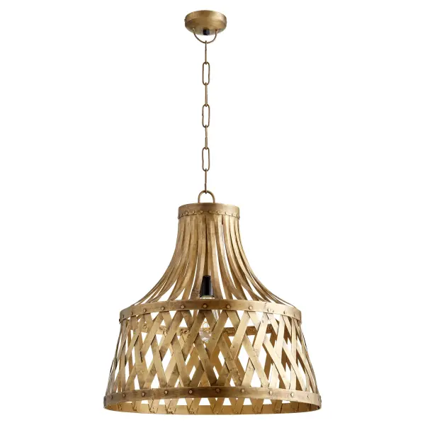 Artisan's Brass Handcrafted Pendant - Image 1