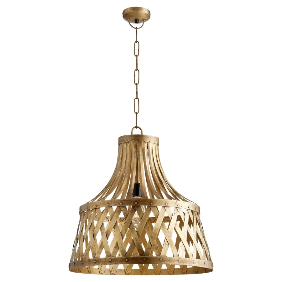 Artisan's Brass Handcrafted Pendant - Image 1