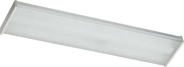 A practical, low-profile ceiling mount fixture designed for utility and efficiency. Its minimalist white finish and broad illumination make it ideal for commercial, industrial, or utility spaces requiring functional lighting.