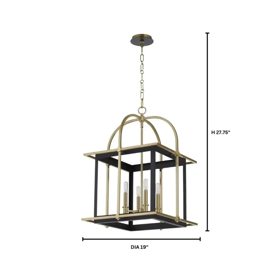 Moritz 4-Light Lantern in Aged Brass - Image 5