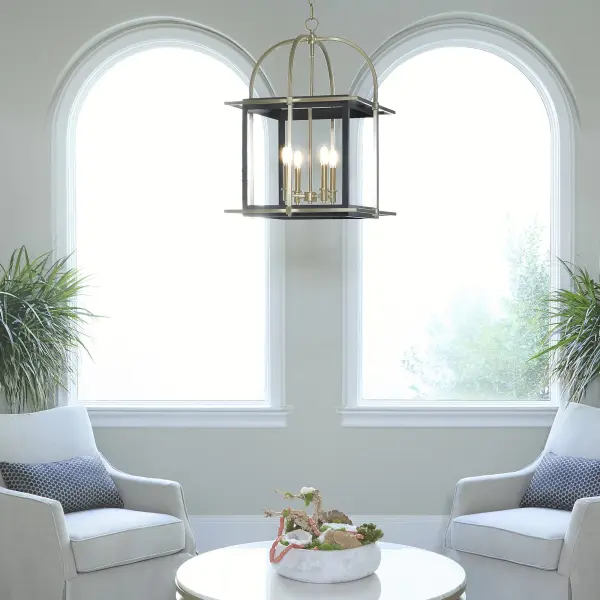Moritz 4-Light Lantern in Aged Brass - Image 6
