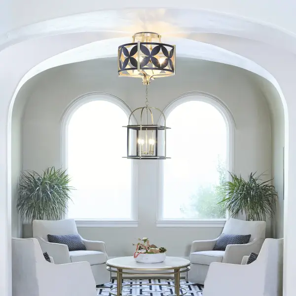 Moritz 4-Light Lantern in Aged Brass - Image 9
