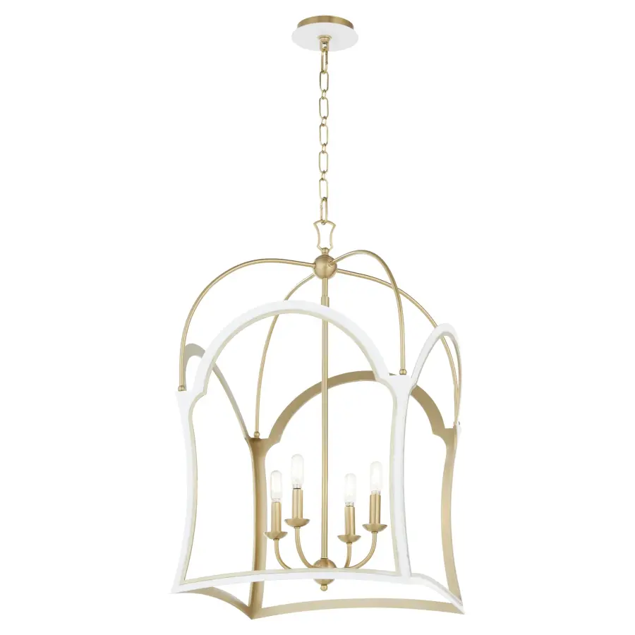 Tiffany 4-Light Lantern in Aged Brass - Image 2