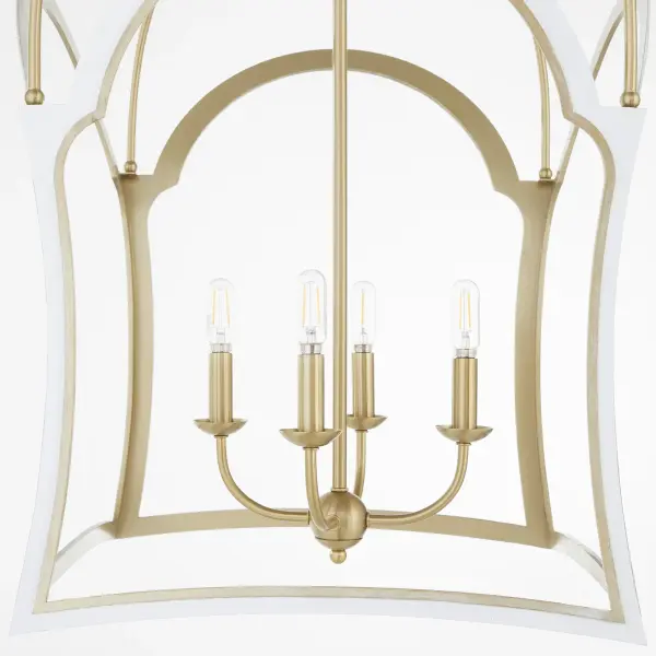 Tiffany 4-Light Lantern in Aged Brass - Image 4