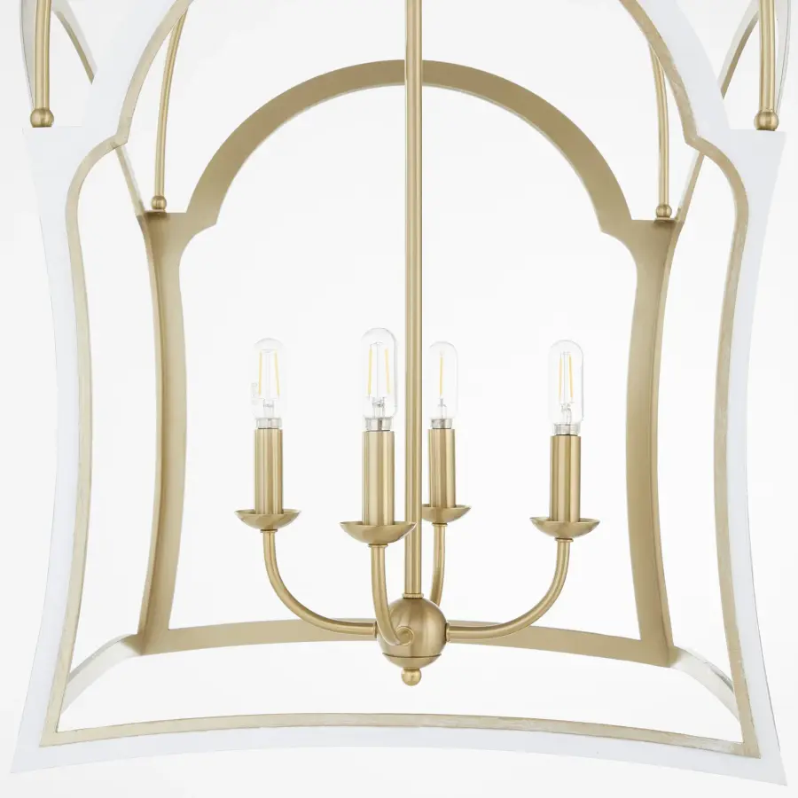 Tiffany 4-Light Lantern in Aged Brass - Image 4