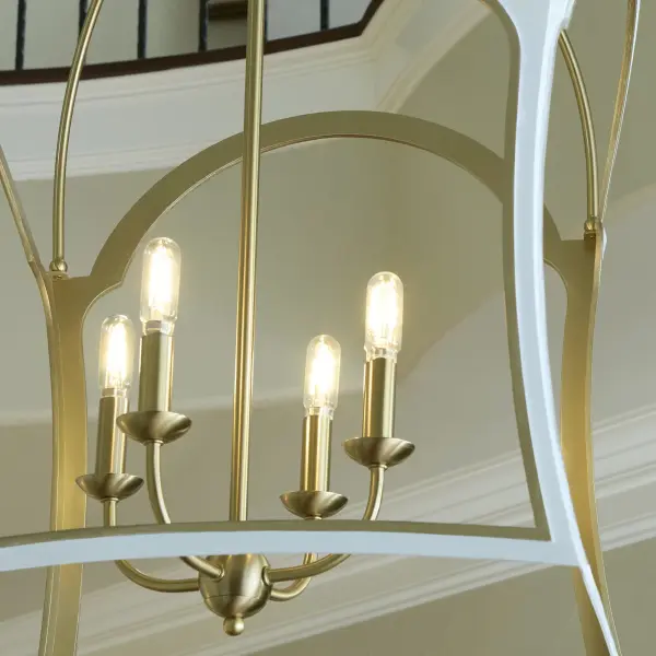 Tiffany 4-Light Lantern in Aged Brass - Image 6