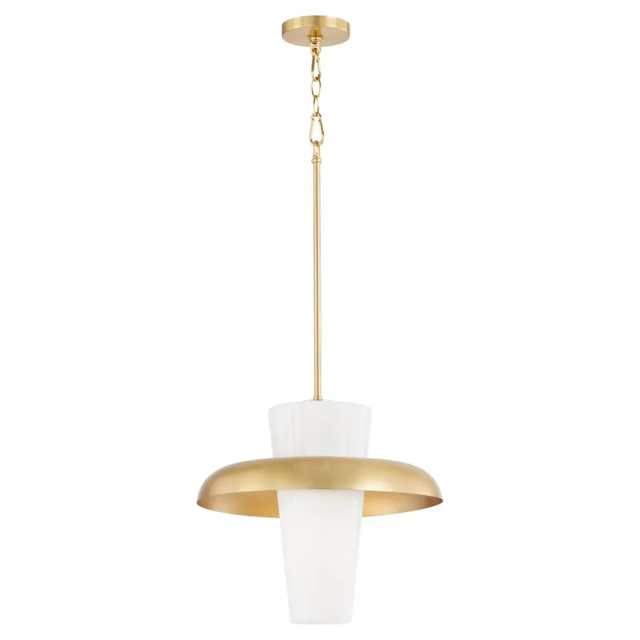 Mallory 20" Fluted Glass Pendant - Image 2