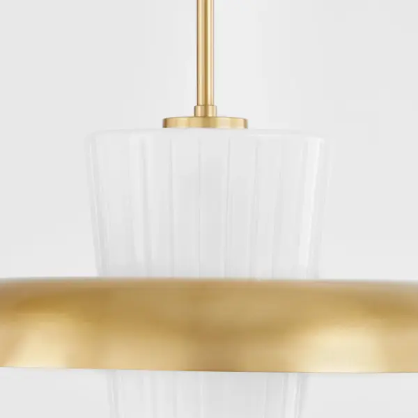 Mallory 20" Fluted Glass Pendant - Image 4