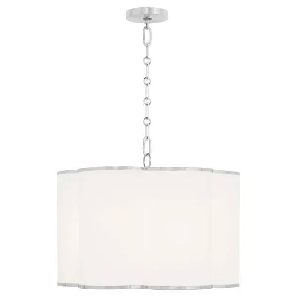 Belinder 4-Light Fabric Pendant in Chrome - Image 2