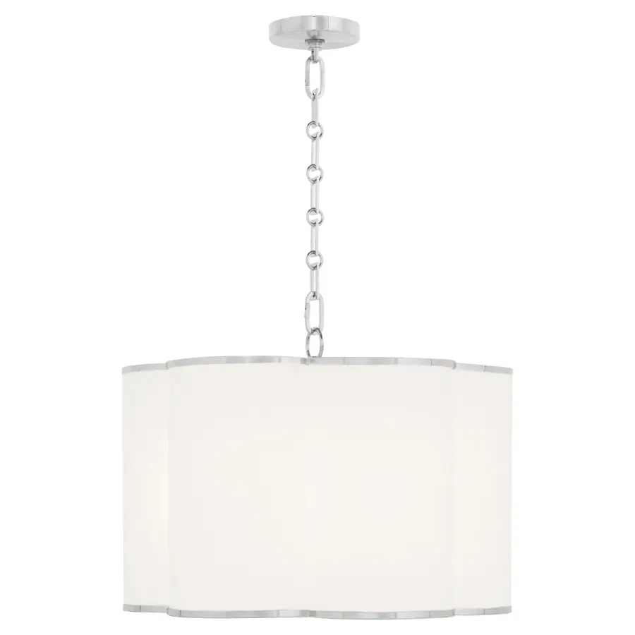 Belinder 4-Light Fabric Pendant in Chrome - Image 2