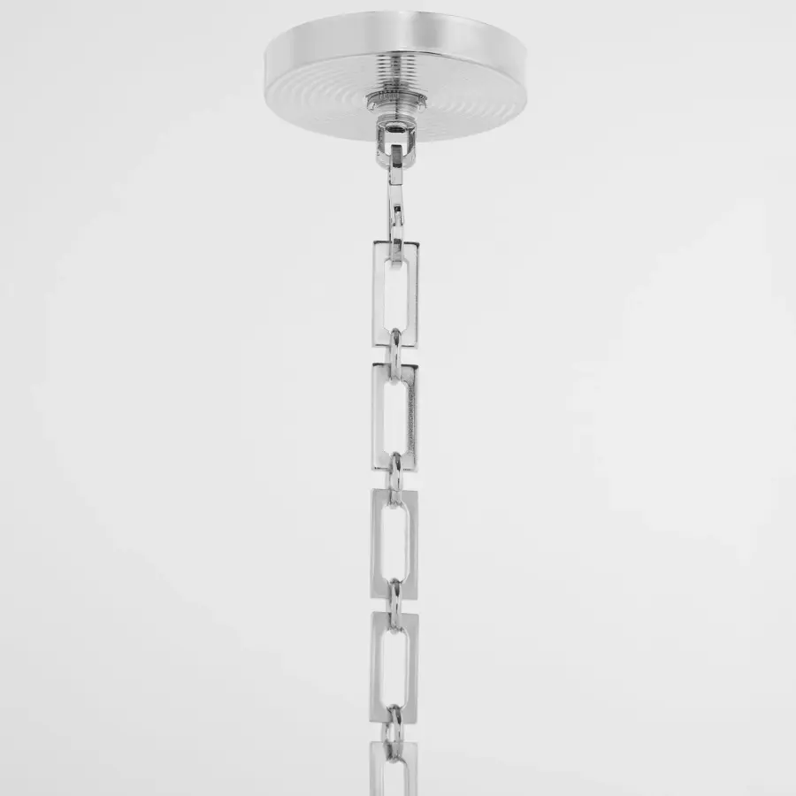 Belinder 4-Light Fabric Pendant in Chrome - Image 3