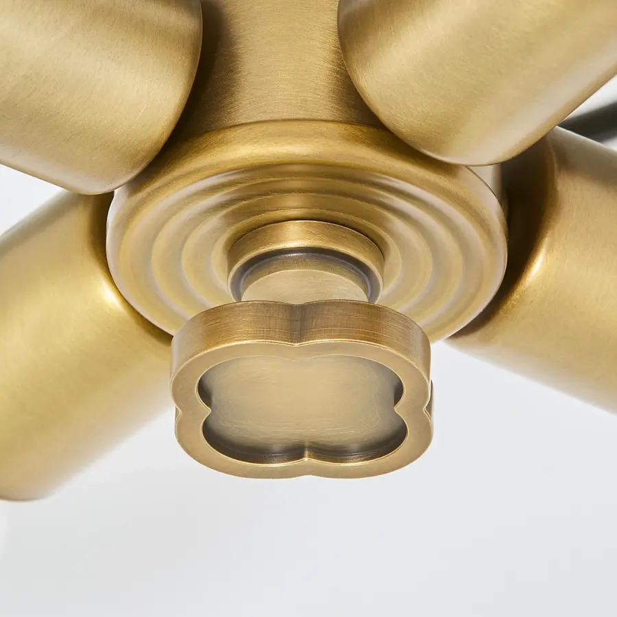 Belinder 4-Light Fabric Pendant in Brushed Brass - Image 6