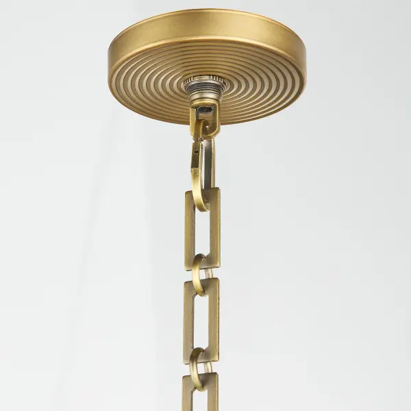 Belinder 4-Light Fabric Pendant in Brushed Brass - Image 7