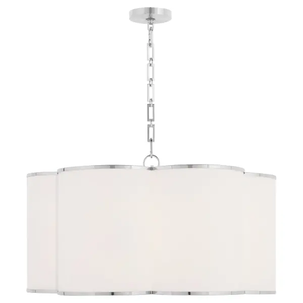 Belinder 6-Light Fabric Pendant in Chrome - Image 2