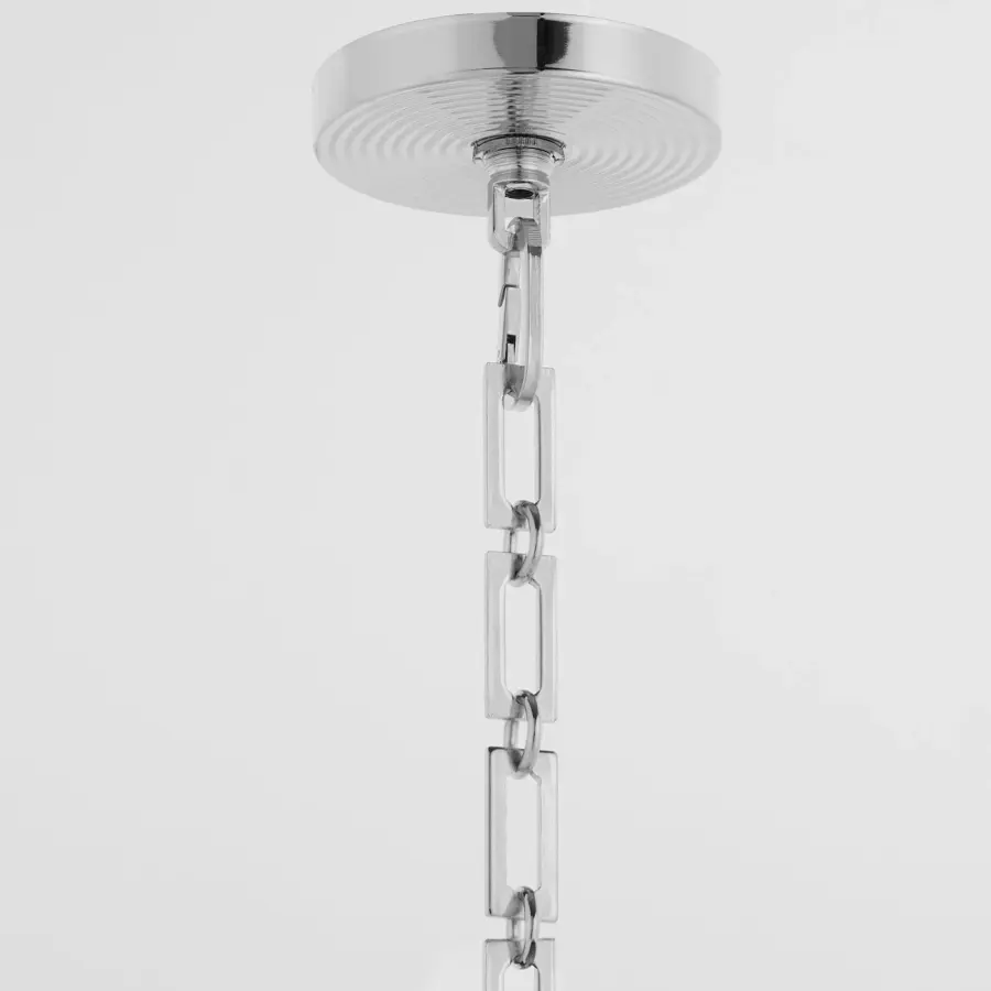 Belinder 6-Light Fabric Pendant in Chrome - Image 3