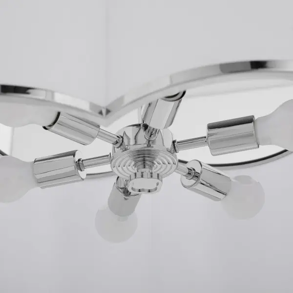 Belinder 6-Light Fabric Pendant in Chrome - Image 4