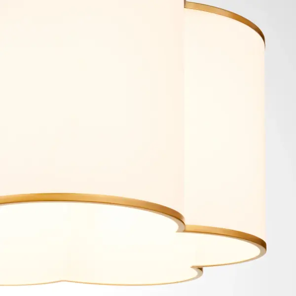 Belinder 6-Light Fabric Pendant in Brushed Brass - Image 4