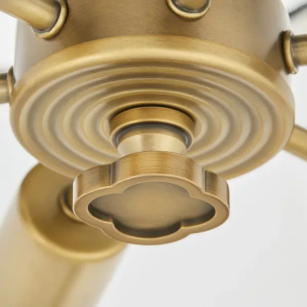 Belinder 6-Light Fabric Pendant in Brushed Brass - Image 5