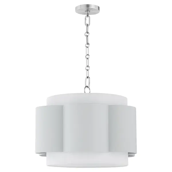Belinder 4-Light Pendant in Brittany Blue & Chrome - Image 1