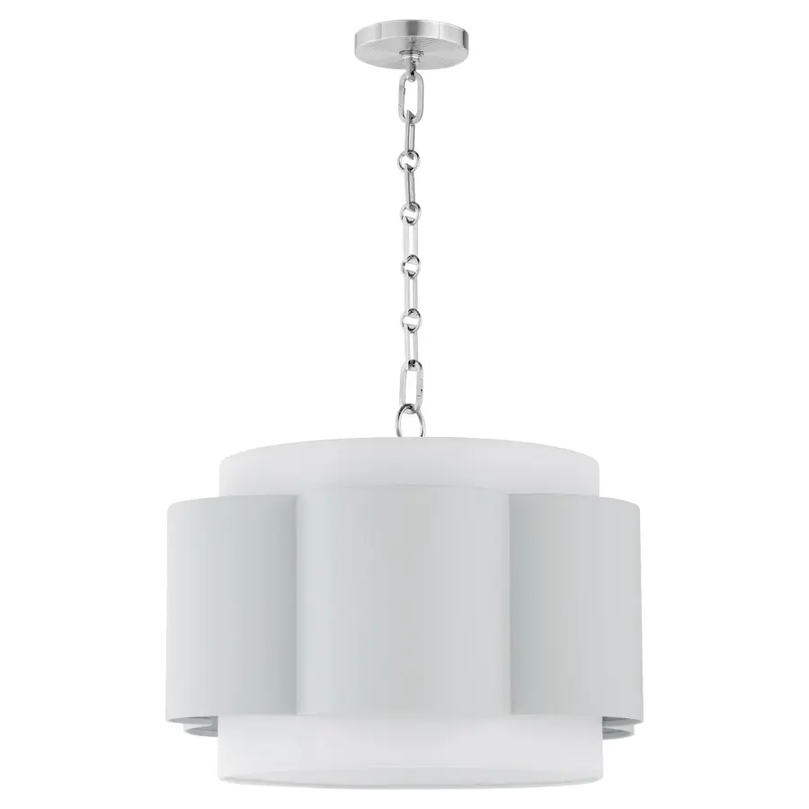 Belinder 4-Light Pendant in Brittany Blue & Chrome - Image 1