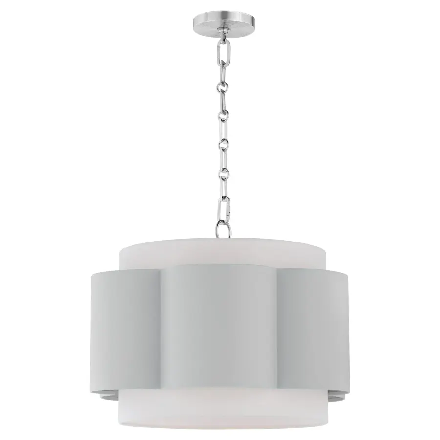 Belinder 4-Light Pendant in Brittany Blue & Chrome - Image 2