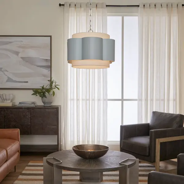 Belinder 4-Light Pendant in Brittany Blue & Chrome - Image 6