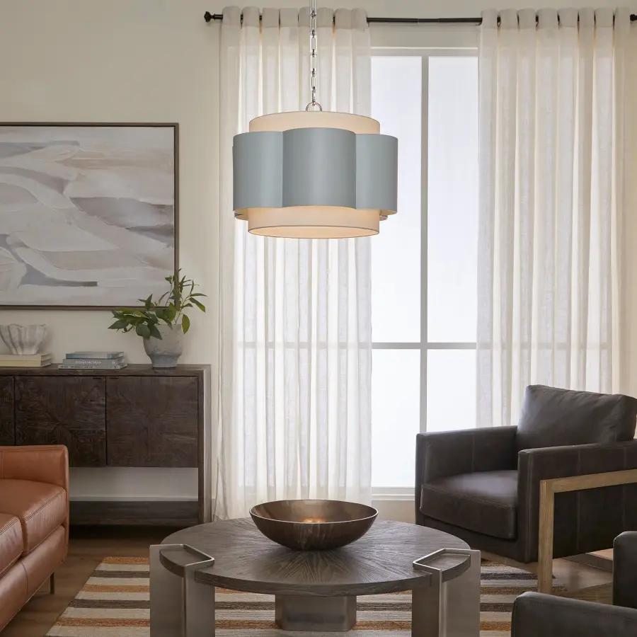 Belinder 4-Light Pendant in Brittany Blue & Chrome - Image 6