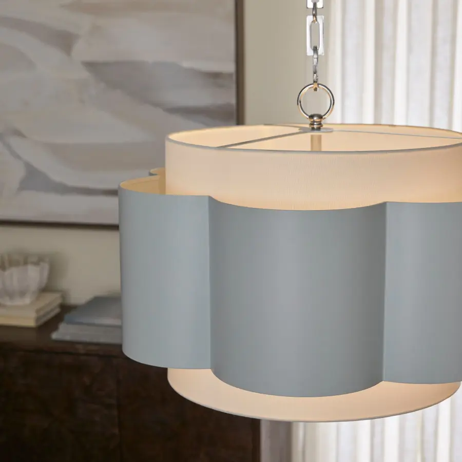 Belinder 4-Light Pendant in Brittany Blue & Chrome - Image 7