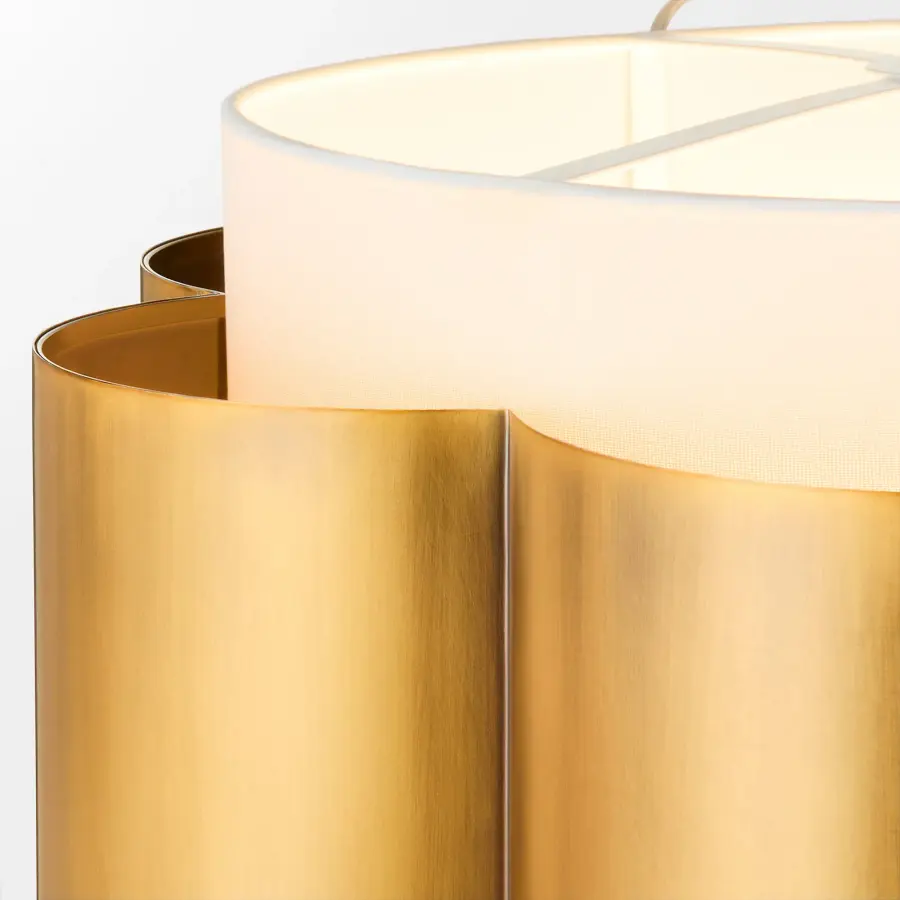 Belinder 4-Light Pendant in Brushed Brass - Image 4