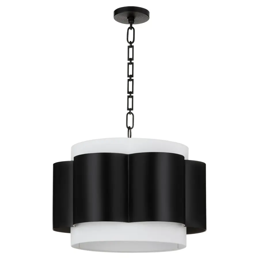 Belinder 4-Light Pendant in Matte Black - Image 1