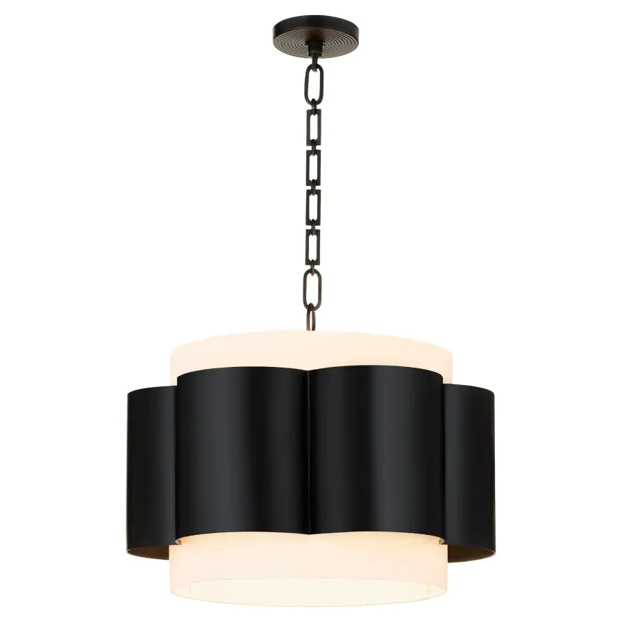 Belinder 4-Light Pendant in Matte Black - Image 2