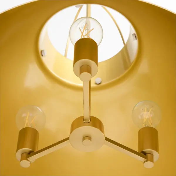 Pruitt 21" 3-Light Pendant in Studio White & Aged Brass - Image 3
