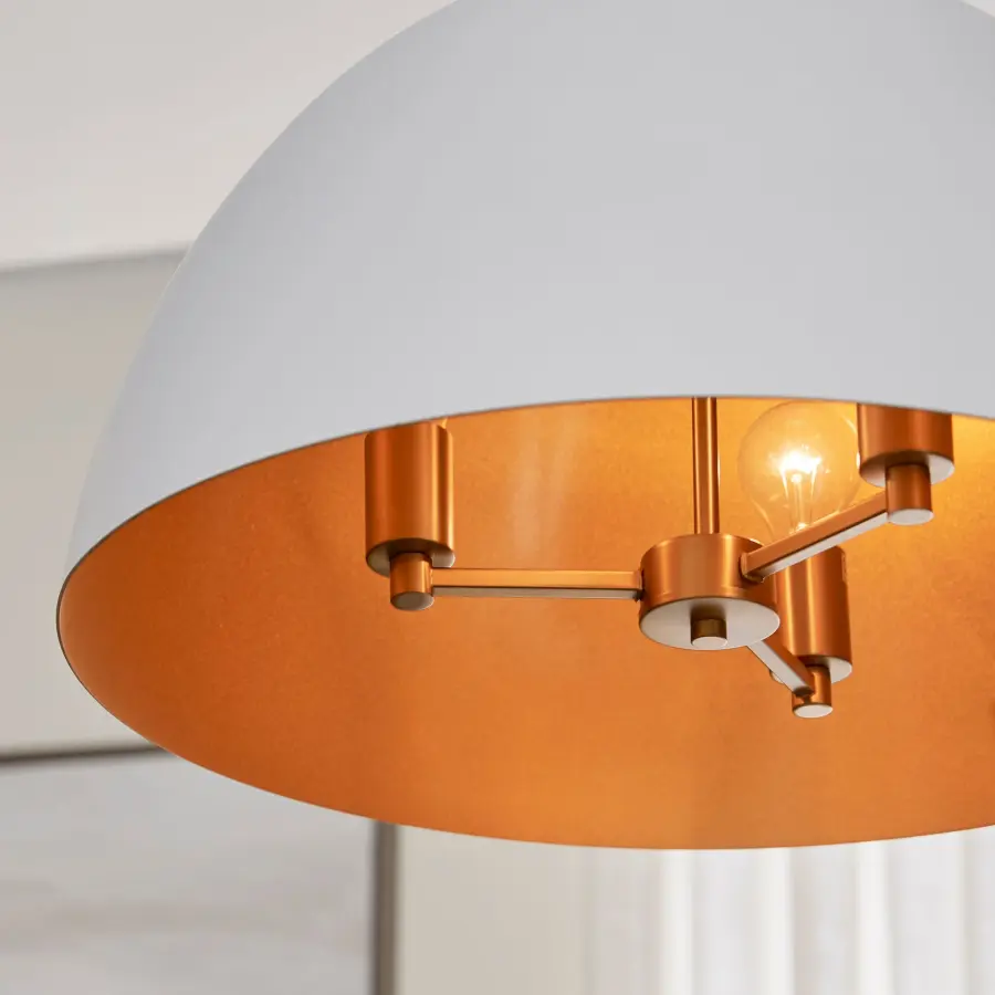 Pruitt 21" 3-Light Pendant in Studio White & Aged Brass - Image 6