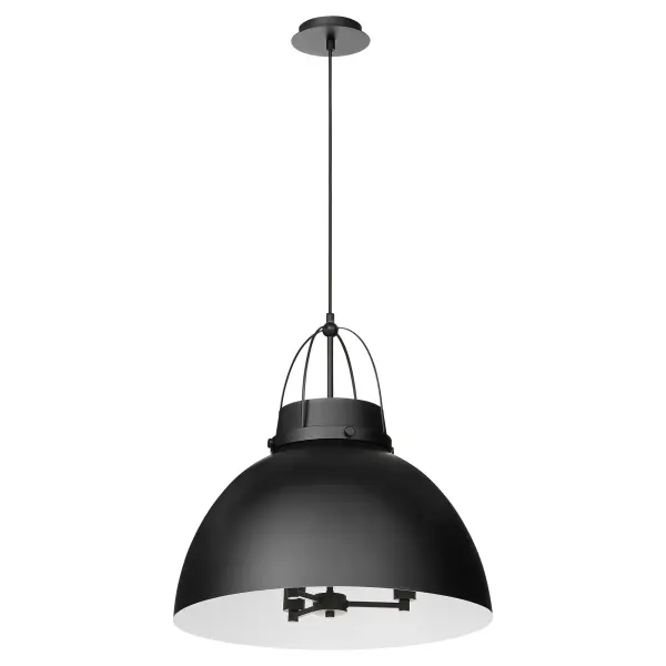 The Pruitt pendant masterfully blends industrial design with mid-century sophistication. Its elegant armature and bell-shaped shade create an upscale aesthetic that elevates kitchens and living spaces with timeless appeal.