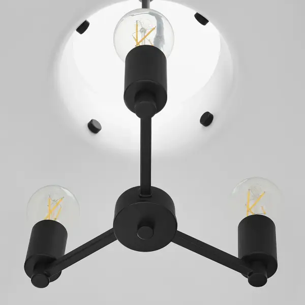 Pruitt 21" 3-Light Pendant in Matte Black - Image 3