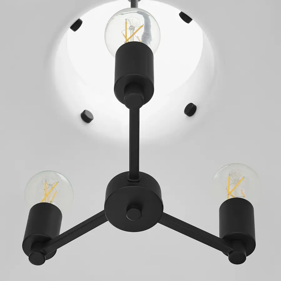 Pruitt 21" 3-Light Pendant in Matte Black - Image 3