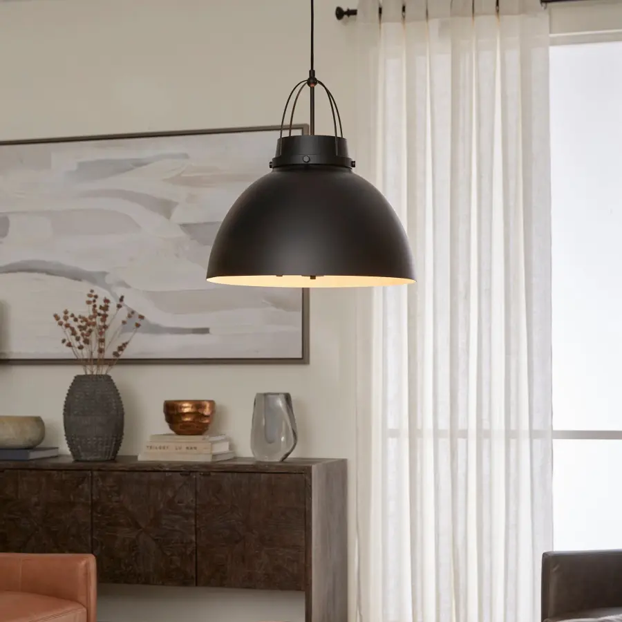 Pruitt 21" 3-Light Pendant in Matte Black - Image 5