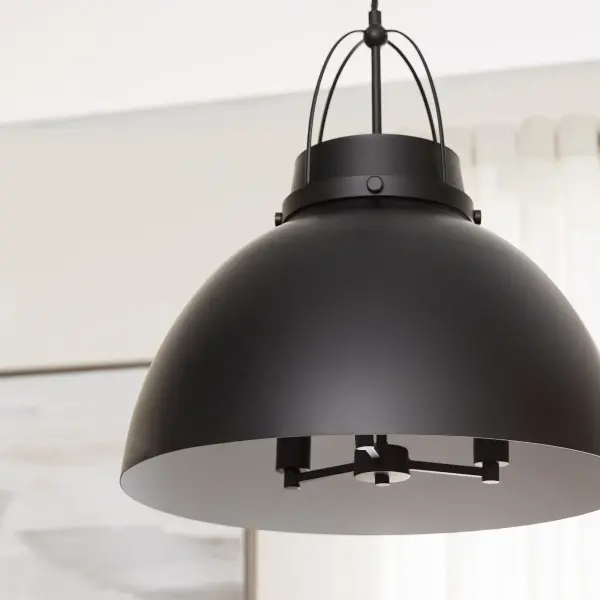 Pruitt 21" 3-Light Pendant in Matte Black - Image 6