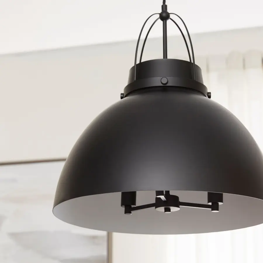 Pruitt 21" 3-Light Pendant in Matte Black - Image 6
