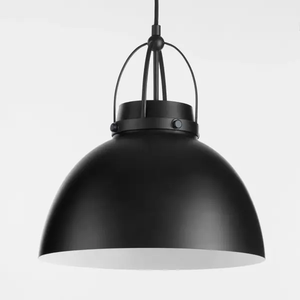 Pruitt 15" Matte Black Pendant Light - Image 3