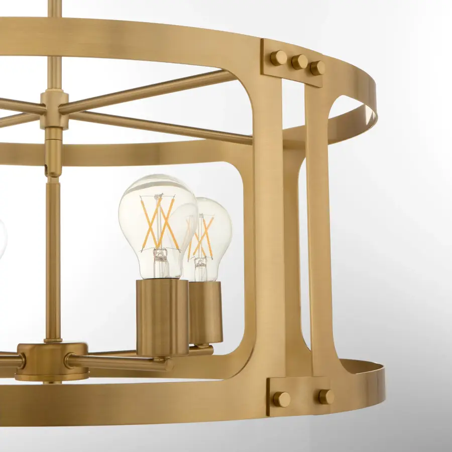 Colburn 4-Light Pendant in Brushed Brass - Image 3