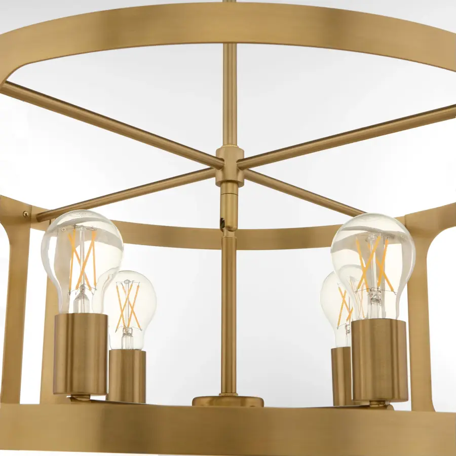Colburn 4-Light Pendant in Brushed Brass - Image 4