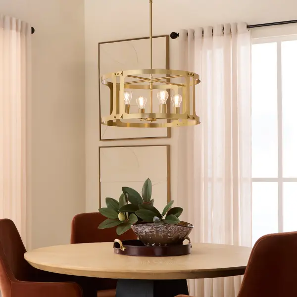 Colburn 4-Light Pendant in Brushed Brass - Image 5
