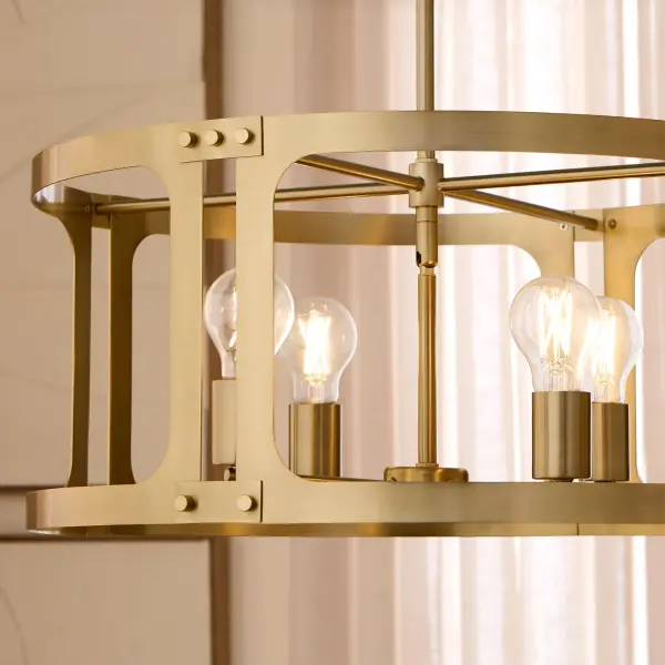 Colburn 4-Light Pendant in Brushed Brass - Image 6