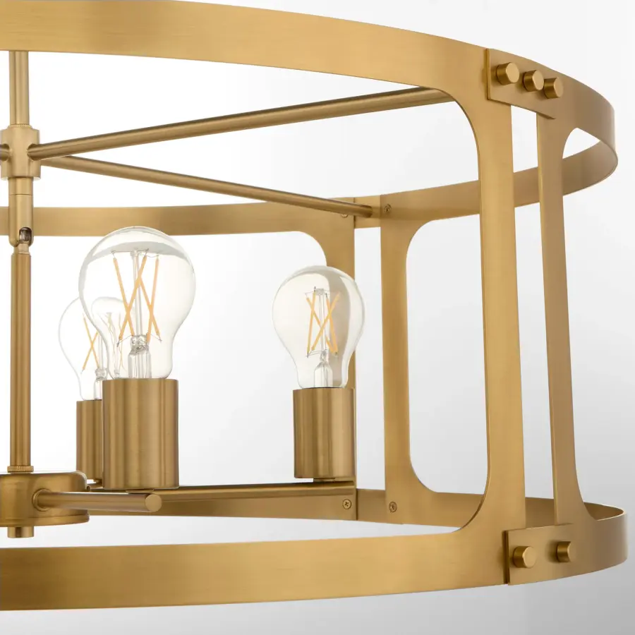 Colburn 5-Light Pendant in Brushed Brass - Image 3