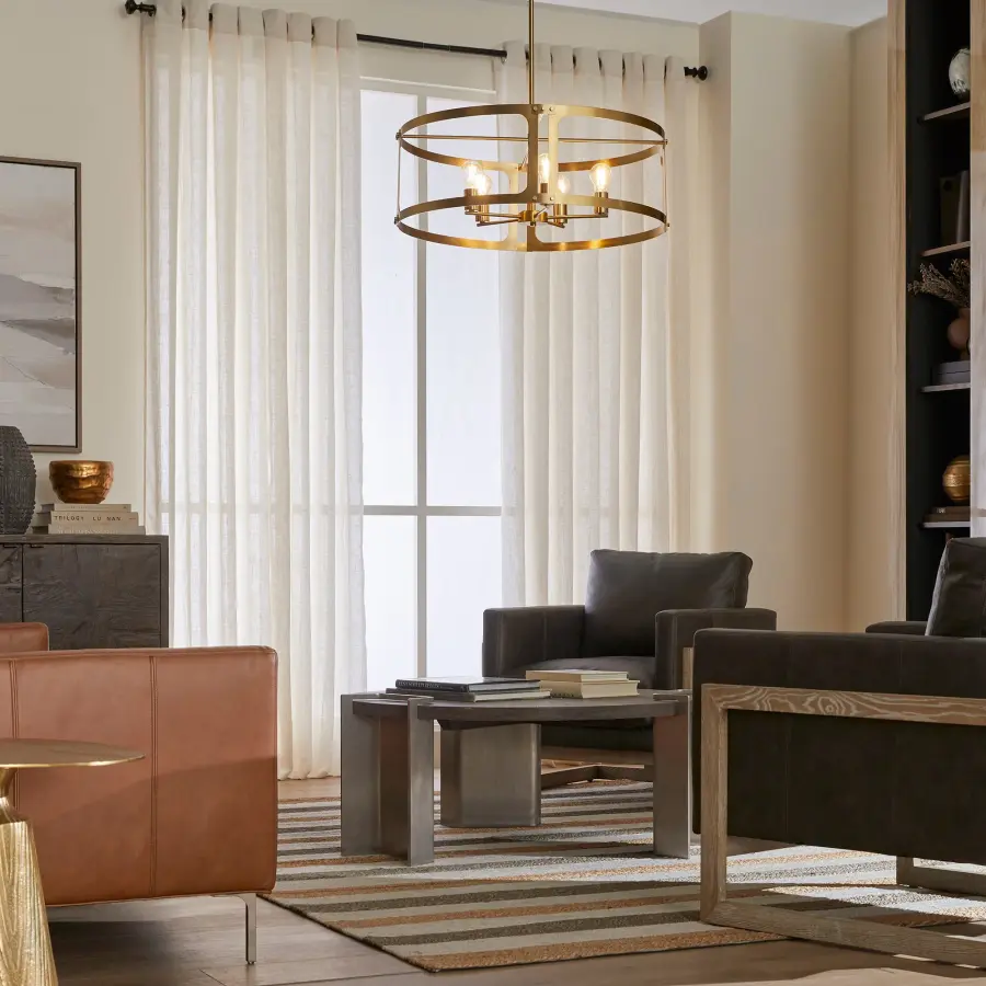 Colburn 5-Light Pendant in Brushed Brass - Image 5